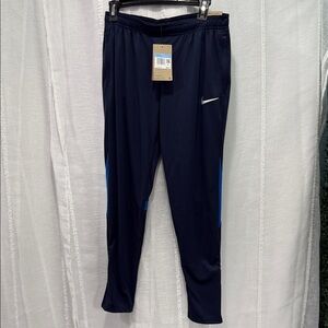 Nike Black Track Pants with Blue Side Panels